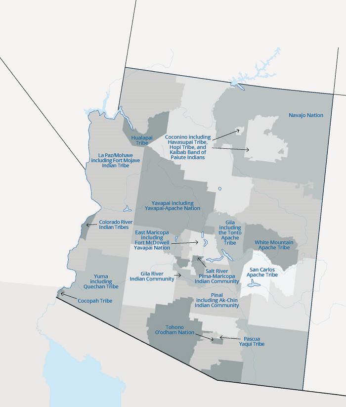 Map of tribal regions