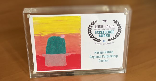 plaque of Eddie Basha Leadership Award